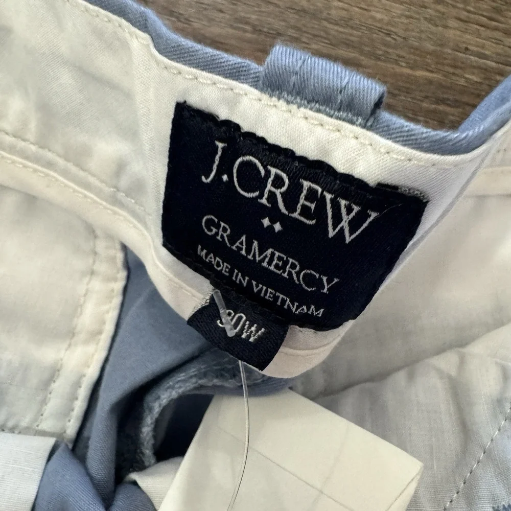 NWT J Crew Gramercy Shorts Men's Sz‎ 30 Horseshoe Print Light Blue Preppy